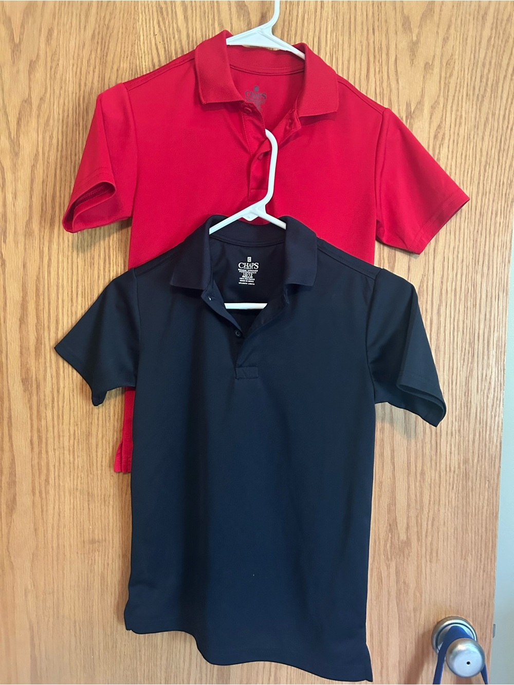 Chaps Boys' Red and Black Polo Two-Pack